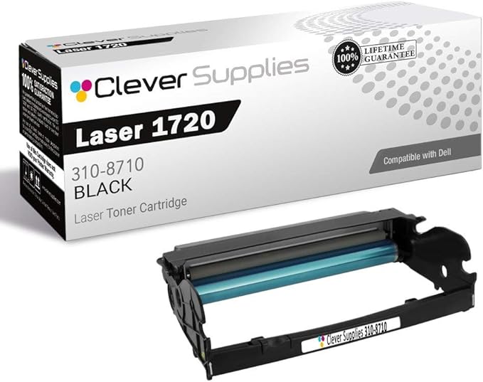 CS Replacement Drum Unit Compatible with Dell Laser 1720 310-8710 Black Laser 1720 1720dn Drum Unit Black