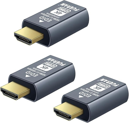 4K 120Hz HDMI 2.1 Dummy Plug – High-Resolution Virtual Display Emulator for PC, VR Headsets & Cryptocurrency Mining EDID Headless Ghost Display Adapter (4K/120Hz-3P)