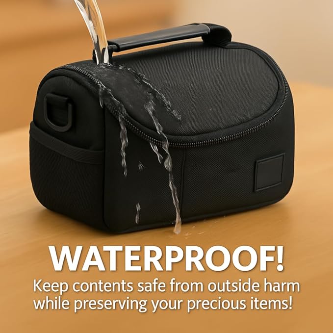 Acuvar Medium Soft Padded Camera Bag, Medium Camera Bag For Canon, Nikon, Olympus, Pentax, & Samsung Gadget Bag, Camera Accessory Case, Digital Camera Case, Soft Camera Case for Photographers & Gear