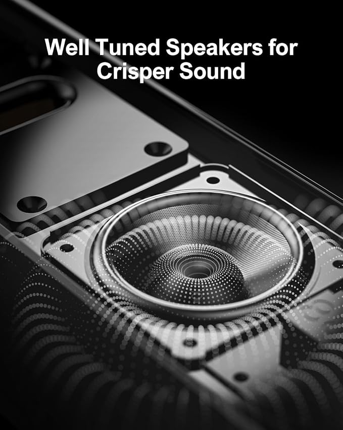 ULTIMEA 2.2ch Sound Bar for Smart TV, Peak Power 100W, 2-in-1 Detachable Sound Bar for TV, App, Bluetooth 5.3 TV Soundbar, 3 EQ Modes, BassMX Technology, HDMI-ARC/Opt/AUX, Apollo S40, 2025 Upgraded