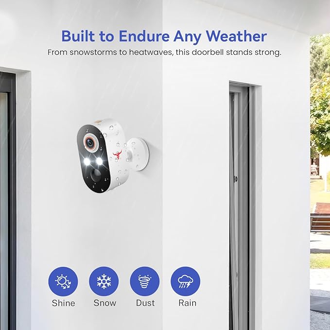 1080p Wireless Security Camera, 2.4GHz Wi-Fi, Color Night Vision, AI Human Detection, PIR Motion Detection, 2-Way Talk, Outdoor Surveillance Bullet Cam (1 Pack)