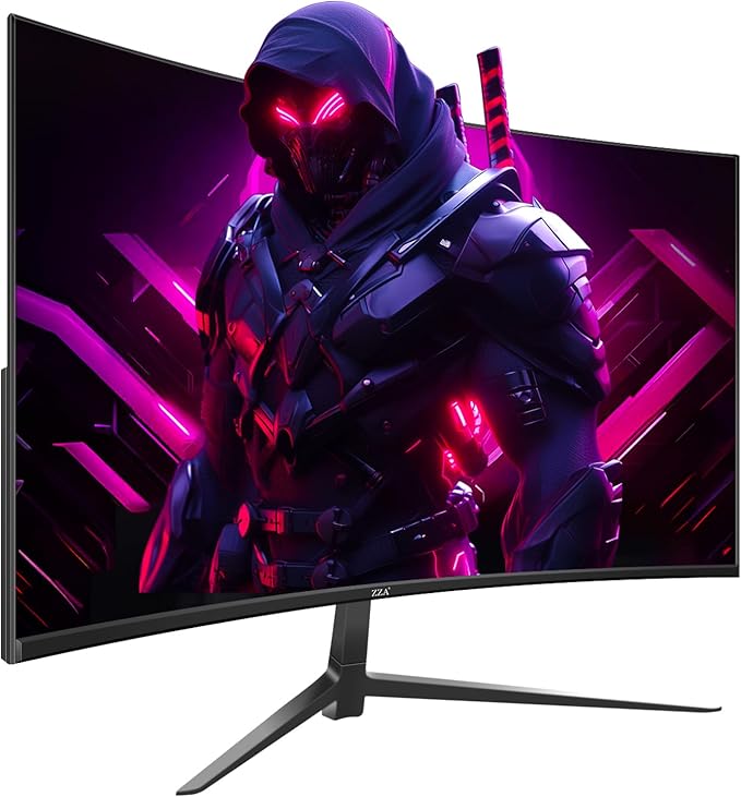 ZZA 27 Inch Gaming Monitor,27'' FHD Curved Monitor,280Hz Gaming Monitor,1ms Computer Monitor,Eye-Care Display with HDMI,DP,FreeSync,Wall Mountable for Office and Home