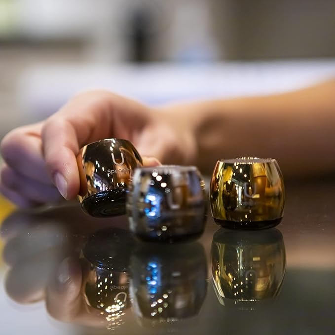 Fashionit U Micro - Small Bluetooth Speaker | Coin-Sized Speakers Bluetooth Wireless with Built-in Mic & Remote Shutter | Portable Rich Sound for Travel, Shower, Beach | Mirror Gold