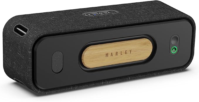 House of Marley Get Together 2: Portable Speaker with Wireless Bluetooth Connectivity, 20 Hours of Playtime and Sustainable Materials, IP65 Dust and Water Resistance, Signature Black