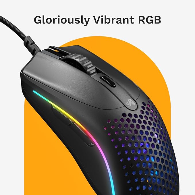 Glorious Model O 2 Mini Wired Gaming Mouse: Superlight 49g, 26K Optical Sensor, Motion Sync, 80M Clicks, 6 Programmable Buttons, Mouse for Small Hands, FPS, MMO, MOBA, Battle Royal Mouse, Black