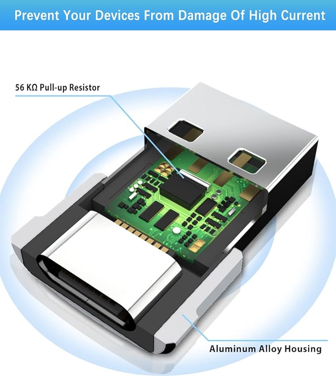 Basesailor USB to USB C Adapter with C Male to 3.0 Female Charger 4P,Thunderbolt 4 OTG Converter for MacBook,iWatch 9 10 11,iPhone 17 16 15 14 13 Plus Pro Max Mini,Galaxy S24 S23 S22,iPad Air,AirPods