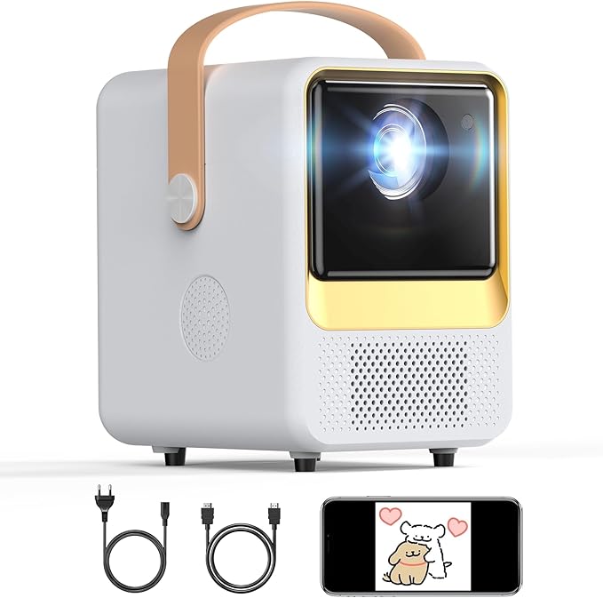 BESGEER Mini Projector WiFi for Tufting, 5.2 Built-in Bluetooth Portable Projector with HDMI/Audio/USB, 1080p Projector for Tracing Projection on Home DIY Rug Cloth Carpet