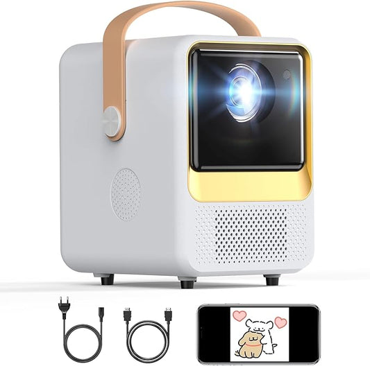 BESGEER Mini Projector WiFi for Tufting, 5.2 Built-in Bluetooth Portable Projector with HDMI/Audio/USB, 1080p Projector for Tracing Projection on Home DIY Rug Cloth Carpet