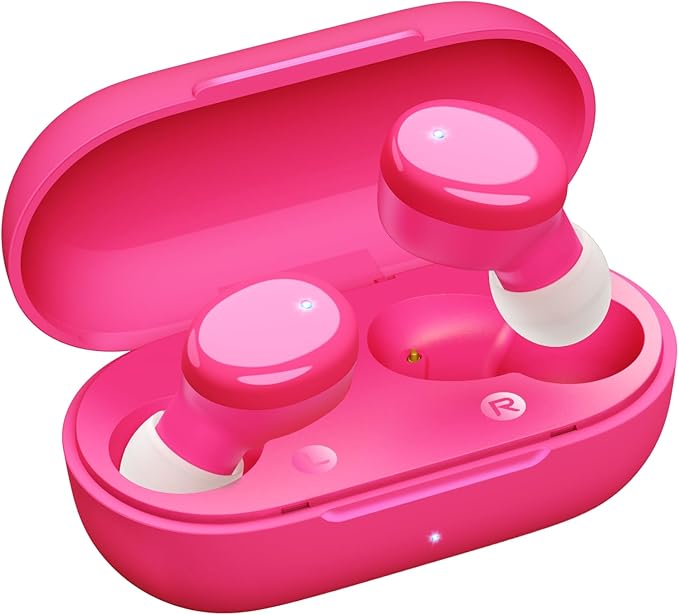 Wireless Earbuds in-Ear Headphones Bluetooth 5.3 with Built-in Mics Deep Bass Clear Call Ultralight Headsets Up to 60H Play Time for Studying Workout Gaming Pink
