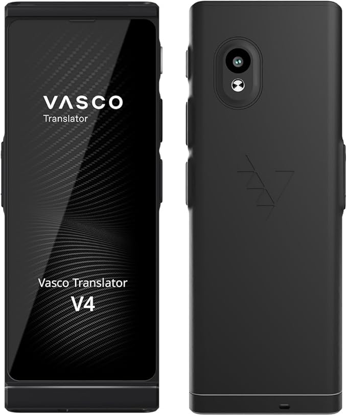 Vasco V4 Language Translator Device | 112 Languages | Free Lifetime Internet in Almost 200 Countries | Black Onyx