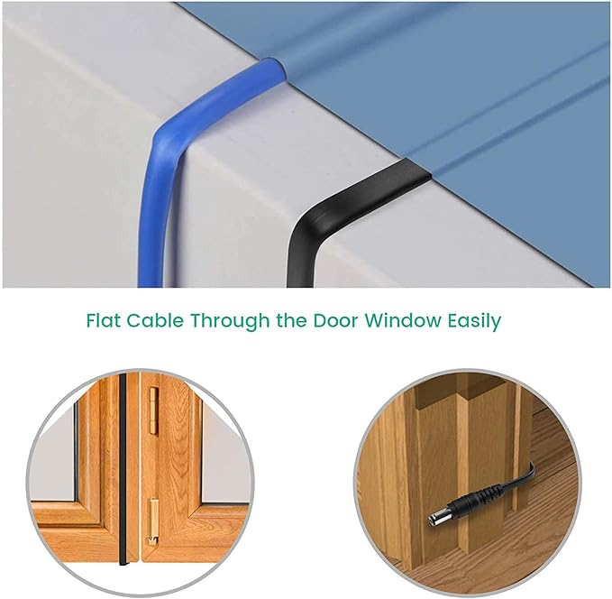 10ft Power Extension Cord for Echo Dot 3rd Gen, Alexa Dot 4th Gen, Echo Show 5, Echo Spot, Long Flat DC Adapter Plug Extender Cable