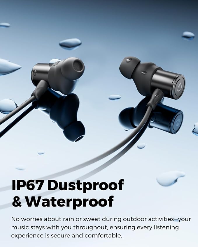 SoundPEATS Q40 HD Bluetooth 5.4 Headphones, LDAC Hi-Res Audio, 11mm Dual-Magnet Driver, IP67 Waterproof, Fast Charge, 20H Playtime, Dual Connection, Dynamic EQ, App Customization, Find Earbuds