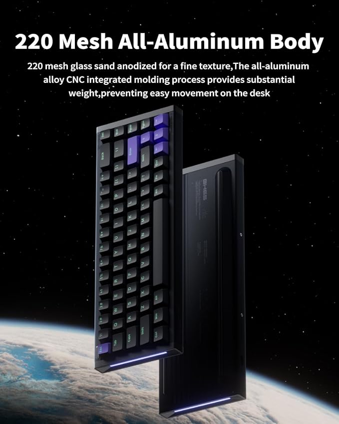 NuPhyX BH65 All-Aluminum Magnetic Switch Hot Swappable Gaming Keyboard,65% 68keys Adjustable Actuation Rapid Trigger Wired Custom Hall Effect Keyboard,PBT keycaps,8K Hz Polling Rate