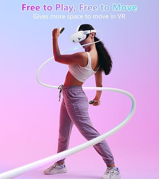 YRXVW Link Cable 10FT Compatible with Meta/Oculus Quest 3S, Quest 3, Quest 2/Pro, PICO 4 Accessories VR Headsets, Charging Cord and High Speed Data Wire, Charging Cable for Steam Gaming PC