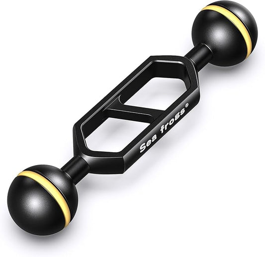 Sea frogs Double Ball Arm 4.0" Essential Underwater Photography Gear Lighting System Aluminum Alloy Diving Equipment Accessory Lightweight Arms AM-9
