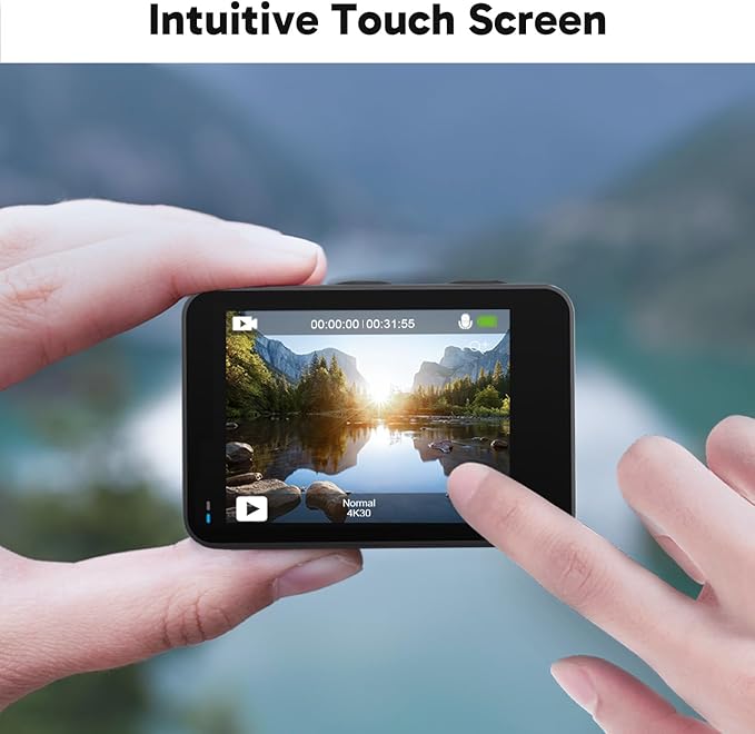 AKASO Brave 7 LE 4K30fps Action Camera with 64GB MicroSDXC U3 Memory Card Accessories Kit Bundle Ultra HD 131FT Waterproof Camera EIS 2.0 WiFi Remote Control Zoom Underwater Camera