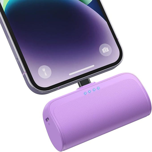 Mini Portable Charger Power Bank for iPhone,5200mAh Portable Phone Charger, Ultra-Compact PD Fast Charging Battery Pack Compatible with iPhone 14/14 Plus/Pro Max/13/12/12 Mini/11/XS/XR/X/8/7/6/6s