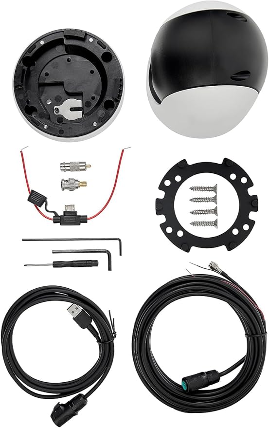 SiOnyx Nightwave Analog Camera, Rugged Ultra-Low Light Night Vision Marine Camera, Flexible Connectivity, Temporary and Permanent Mounting Options, DIY Installation, Gray