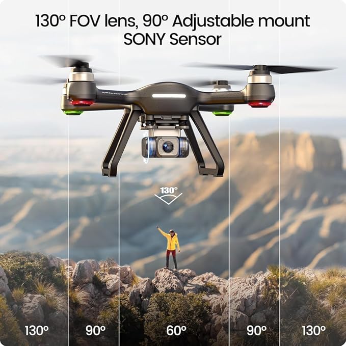 Holy Stone HS700E 4K UHD Drone with EIS Anti Shake 130 FOV Camera for Adults, GPS Quadcopter with 5GHz FPV Transmission, Brushless Motor, Easy Auto Return Home, Follow Me and Outdoor Carrying Case