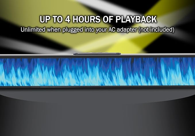 Magnavox MMA4020 Portable Speaker Soundbar with Bluetooth 5.0, Patented Vibrant LED Light Display, True 16 Watts RMS Sound, USB, TFT Playback, Great for Gaming, Stereo