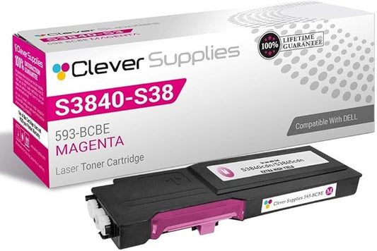 CS Replacement Toner Cartridge Compatible with Dell S3840 593-BCBE Magenta S3840CDN S3845CDN