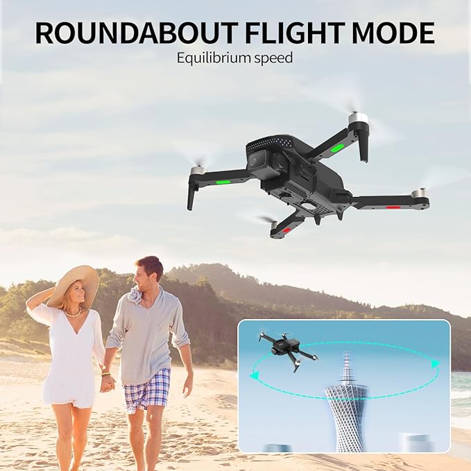 Drone with 1080P HD Camera, Brushless Motor FPV Foldable Quadcopter for Adults and Beginners, Up to 50 Mins Flight Time with 2 Batteries, 360° Flip, One Key Start, Altitude Hold, Carrying Case