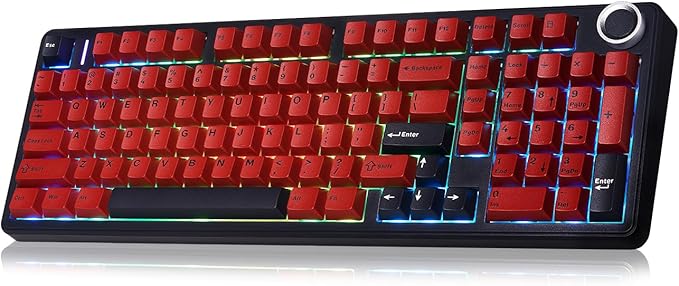 x Aula F99 Pro Keyboard, Wireless Mechanical Keyboards Gaming Hot Swappable Custom Creamy Keyboard 96% Gasket Tri-Mode BT5.0/2.4GHz/USB-C,RGB Backlit PC Gaming Keyboards,Pre-lubed Ice Vein Switch