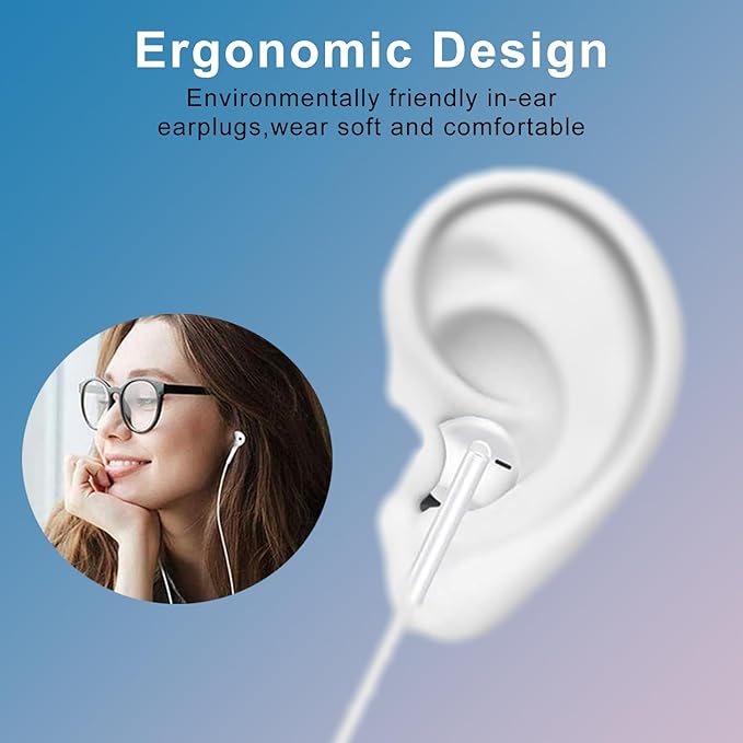 2 Pack of USB C Headphones [MFi Certified] for iPhone 16 15 Pro Max Plus iPad Pro,USB Type C Earphones with Microphone & Volume Control,HiFi Stereo Wired USB Earbuds Noise Cancelling for Galaxy