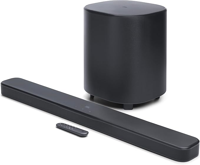 JBL Bar 500MK2-5.1 Channel soundbar System with Dolby Atmos®, MultiBeam™ 3.0 & PureVoice 2.0, 750W with 10" Sub, Easy Sound Calibration, and Works with Voice Assistant-Enabled Speakers (Black)