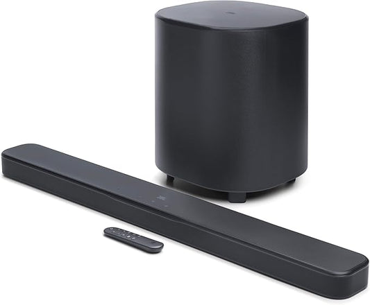 JBL Bar 500MK2-5.1 Channel soundbar System with Dolby Atmos®, MultiBeam™ 3.0 & PureVoice 2.0, 750W with 10" Sub, Easy Sound Calibration, and Works with Voice Assistant-Enabled Speakers (Black)
