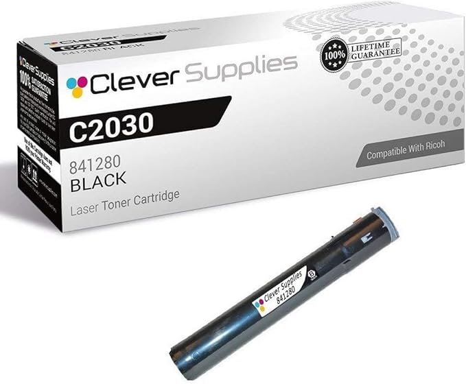 CS Replacement Toner Cartridge Compatible with Ricoh C2030 841280 Black Color Laser Aficio MP C2030 Aficio MP C2050 Aficio MP C2550 Black