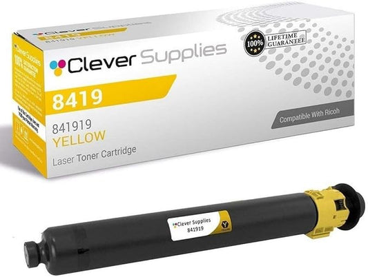 CS Replacement Toner Cartridge Compatible with Ricoh C2003 841919 Yellow Color Laser Aficio MP C2003 Aficio MP C2003 Plus Aficio MP C2004 Aficio MP C2503 Aficio MP C2504 Yellow