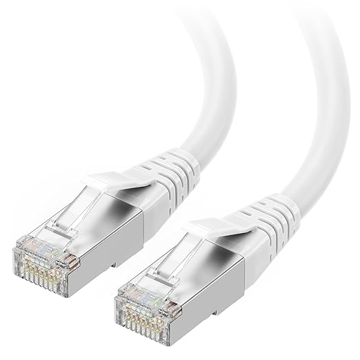 Cable Matters [Cat8 Certified] 40Gbps Long Shielded Cat 8 Ethernet Cable - 50ft, 2000Mhz Category 8 Ethernet Cord, Cat8 Cable for Gaming, White