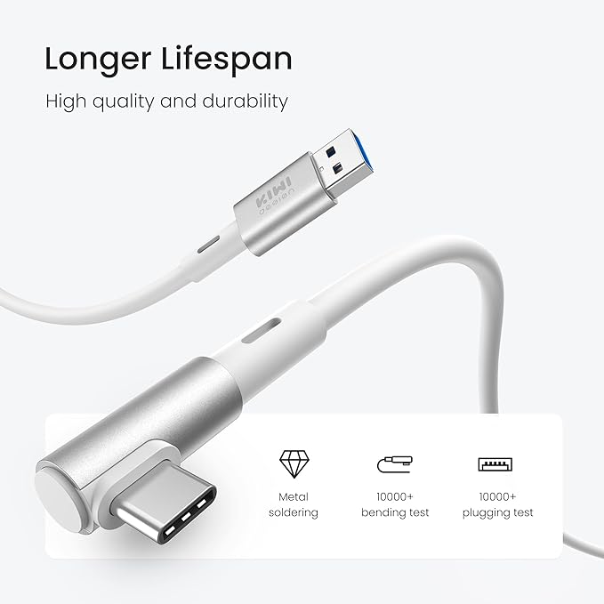 KIWI design 10FT Link Cable Compatible with Oculus/Meta Quest 3S Accessories, and Quest 3/2/Pro/Pico 4, USB3.0 Link Cable with 5Gbps Super Speed