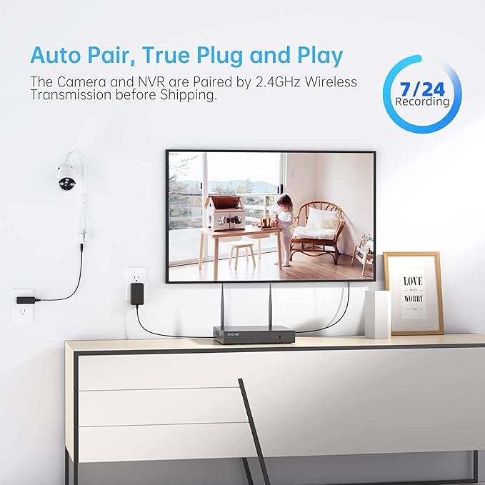 [5MP HD,Audio] SMONET WiFi Security Camera System,3TB Hard Drive,8CH Home Surveillance DVR Kits,8 Packs Outdoor Indoor IP Cameras Set,IP66 Waterproof,Free Phone APP,Night Vision,24/7 Video Recording