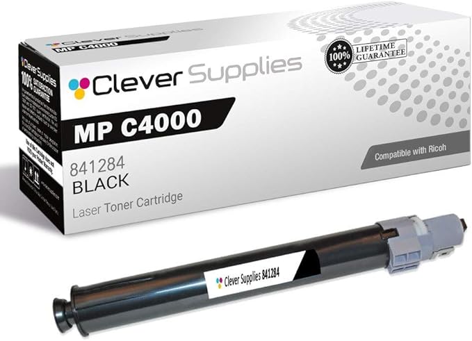 CS Replacement Toner Cartridge Compatible with Ricoh MP C4000 841284 Black Lanier LD 645C 655C LD540C LD550C C4040 C5050 C9145 C9155 MP C4000 Toner Cartridge Black