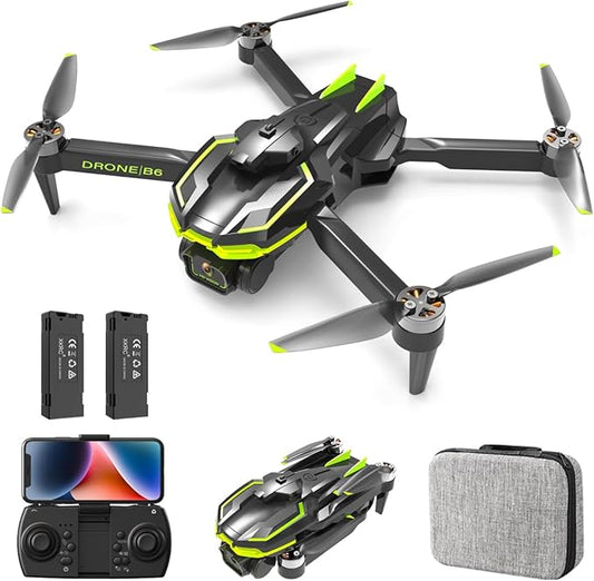 Drone with Camera 4K for Beginners, Brushless Motor Drone with 40 Mins Long Flight Time Altitude Hold Obstacle Avoidance RC Quadcopter Toys Gifts For Kids Adults, Green