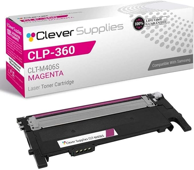 CS Replacement Toner Cartridge Compatible with Samsung CLP 360 CLT-M406S Magenta CLX-3305FN 3306WN 3307W 3307FW SL-C410 C410W C460 C460FW Xpress C410 C410W C460 C460FW C416 C416FW