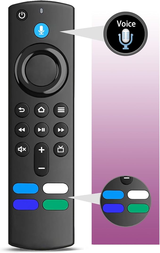 (Pack of 1) New Voice Replacement TV Remote Compatible with Stick 3rd Gen L5B83G, with Amazon Smart TVs Stick (2nd Gen,3rd Gen,Lite,4K)