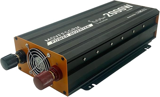 2000W Pure Sine Wave Power Inverter peak-4000 Watt,DC 12V to 110V,with 3xAC,USB Port,LCD Digital Display