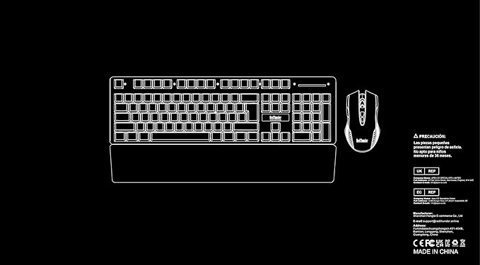 RedThunder K10 Wired Gaming Keyboard and Mouse and Wrist Rest Combo, RGB Backlit, Mechanical Feel Anti-ghosting Keyboard + 7D 7200 DPI Mice+Soft Leather Wrist Rest 3 in 1 PC Gamer Accessories(Pink)