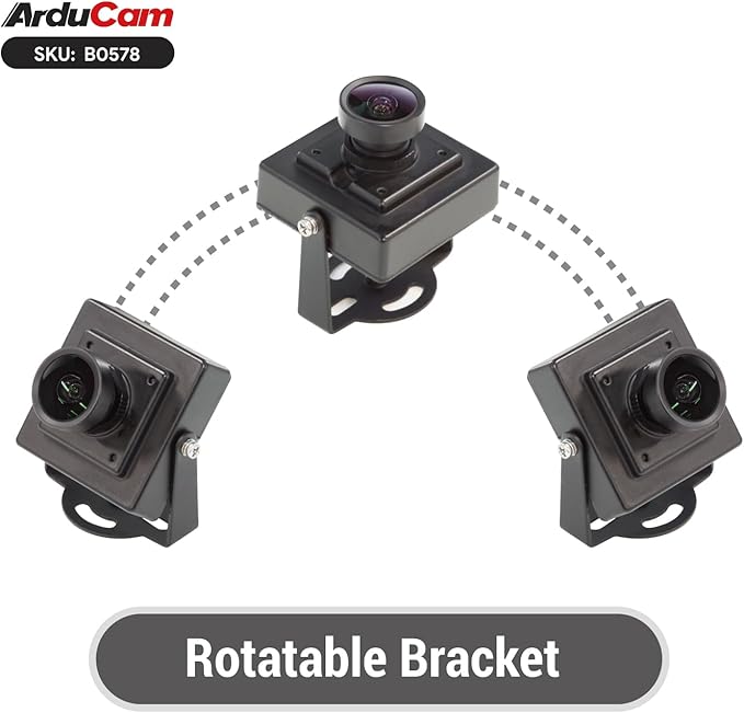 Arducam 2.3MP USB Camera Module, Global Shutter 110°(D) Wide Angle Lightburn Camera, 1080p@90fps High Speed USB 2.0 UVC Webcam for Windows, Linux, Android, and Mac OS