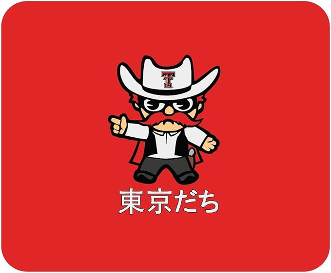 OTM Essentials Texas Tech University Standard Fabric Mouse Pad, Desk Accessories, Standard Fabric Gaming Mouse Pad, Tokyodachi Classic