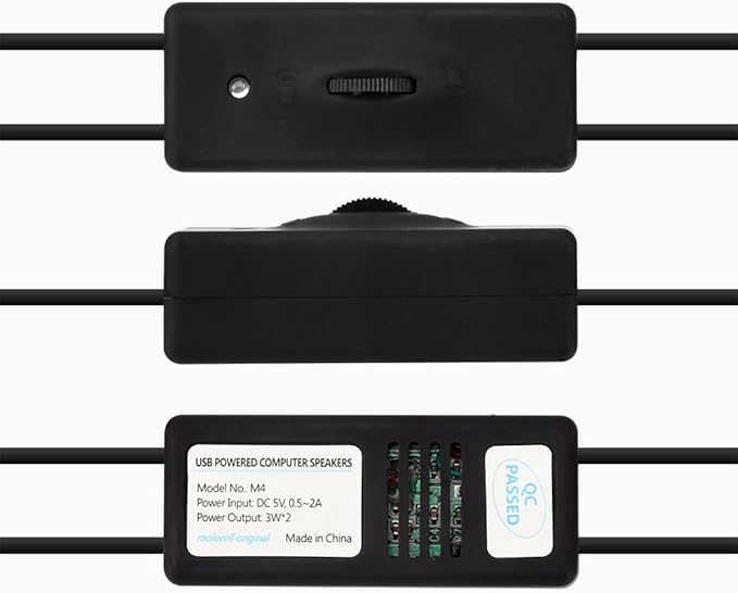 Computer Speakers for Desktop PC, Laptop, Mac, USB Powered, Small Wired 2.0 Channels Dual Stereo Clear with Bass Less Distortion