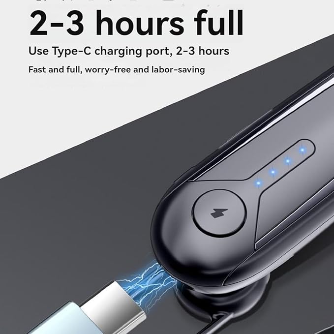 Bluetooth Headphones, Wireless Bluetooth Headphones with ENC Call Noise Cancellation, 30 Hours Talk Time 200 Hours Standby Time, LED Power Display, for Truck/Driver/Business, Universal Smartphone