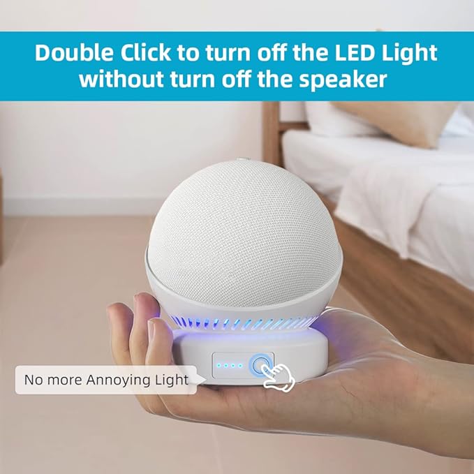 Battery Base for Echo dot 5th Generation Portable Echo Dot 4th Generation and Homepod Mini Battery Stand Accessories， not Including The Speaker(White)