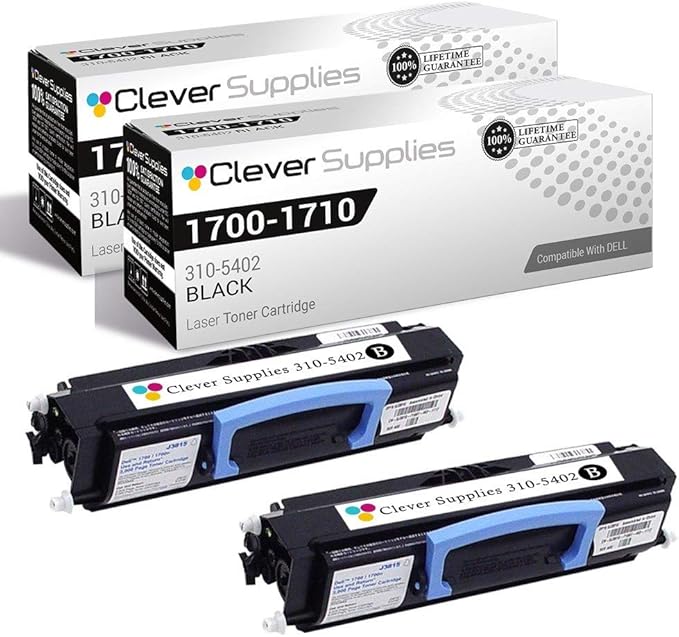 CS Replacement Drum Unit Compatible with Dell 1700-D 310-5402 Black Laser 1700 Laser 1700n Laser 1710 Laser 1710n 2 Pack