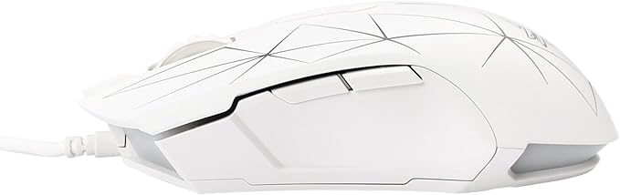 FIRSTBLOOD ONLY GAME. AJ52 Watcher RGB Gaming Mouse, Programmable 7 Buttons, Ergonomic LED Backlit USB Gamer Mice Computer Laptop PC, for Windows Mac Linux OS, Star White