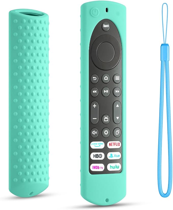 6.2 Inch Silicone Cover Compatible with Fire TV Stick 4K Max Toshiba/Insignia Smart TV Remote Voice Remote (Include Insignia Smart TVs/Toshiba FireTV with 6 Shortcut Buttons Remote) (Mint)