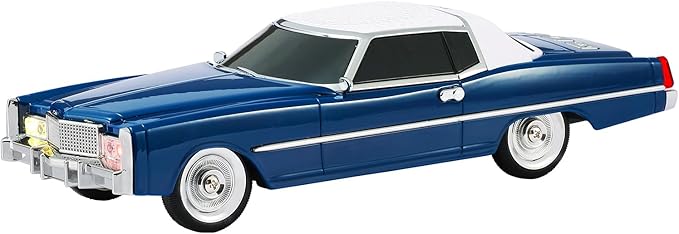 American Retro car Bluetooth Speaker, Mobile Wheel Retro car Model, HD Stereo, TWS Pairing, LED Ambient Light, Type-C Portable Charging, Home, Party, Camping Desktop Decoration (Blue)